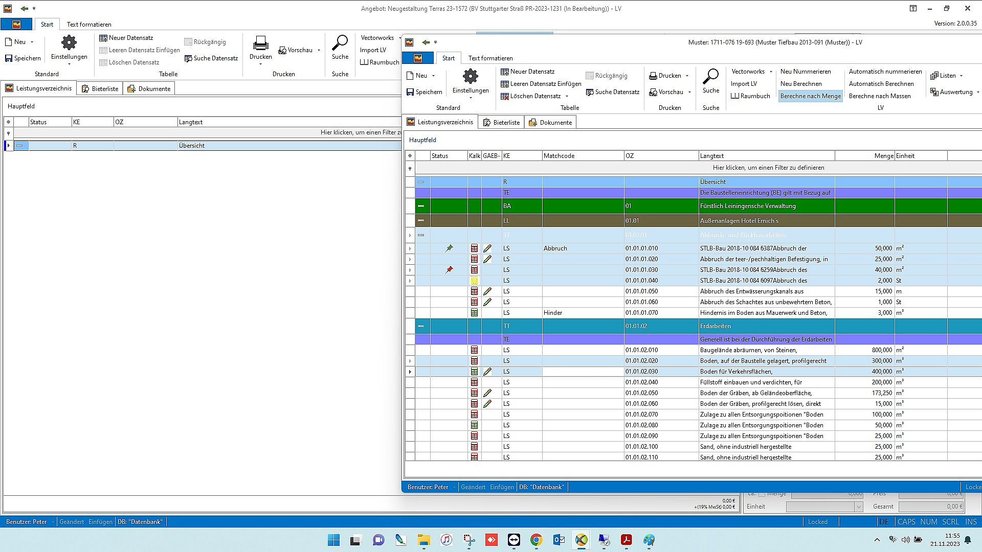 mexXsoft X2 – GAEB DA11 · X31 · X83
