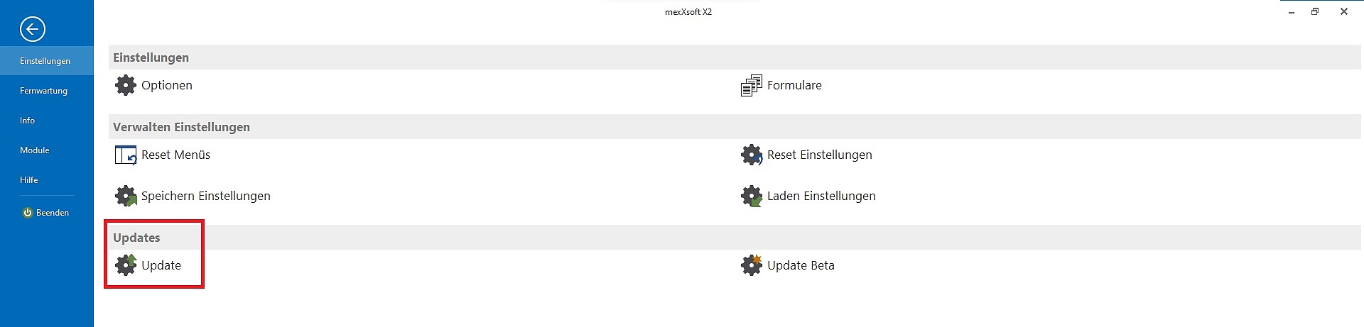 mexXsoft X2 – Software-Update