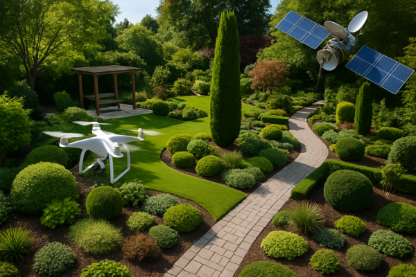 Drohnen und Satellitentechnik im modernen Garten- und Landschaftsbau