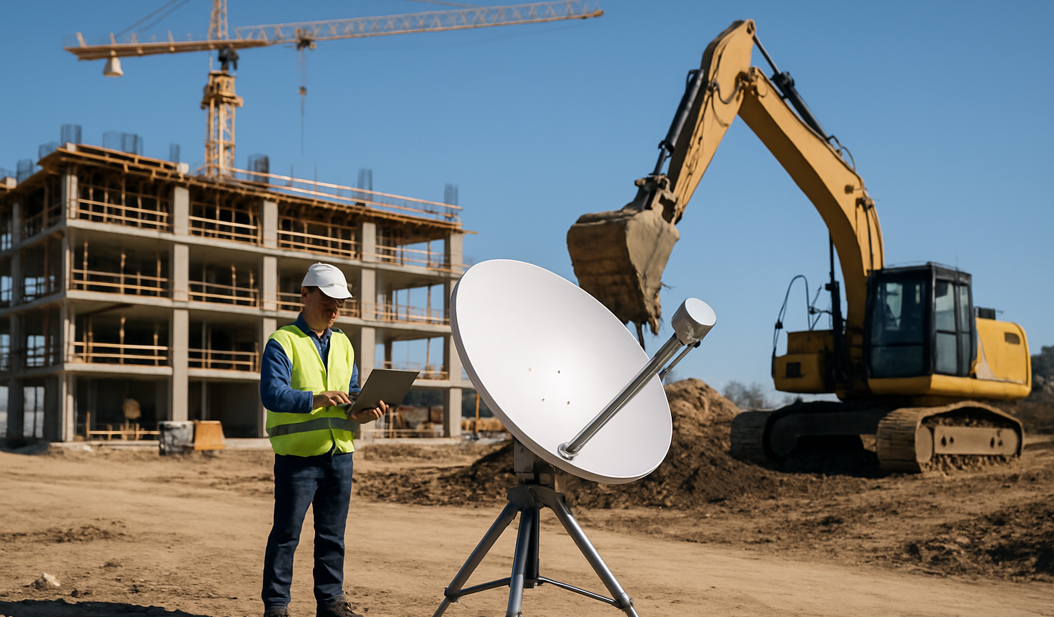 Satelliten-Internet für Baustellen: Infrastruktur ohne Grenzen