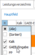 GAEB-Eingabe
