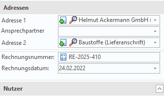 Zwei Adressen im Briefkopf